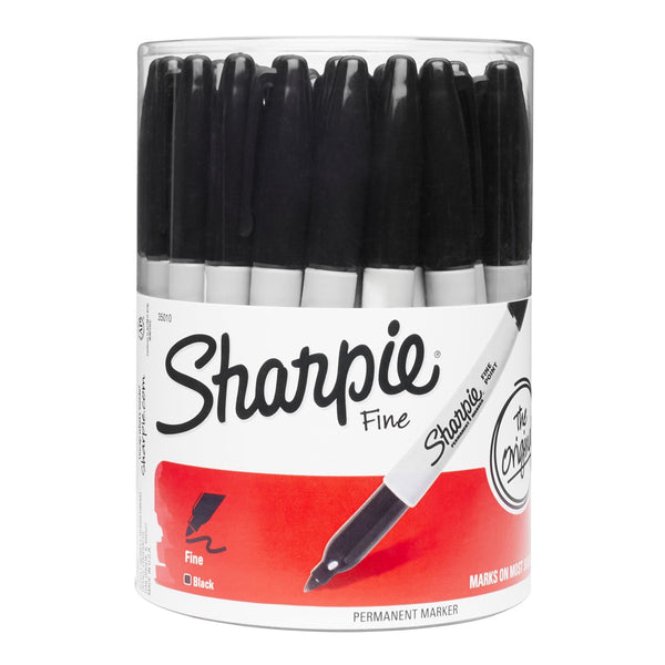 MARKER SHARPIE PERMANENT FINE 1.0MM BLACK CANISTER 36