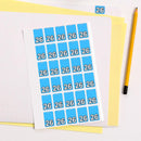 Sp- Label Avery 20x30mm Top Tab Tear Code 26 Lt Blue Bx150