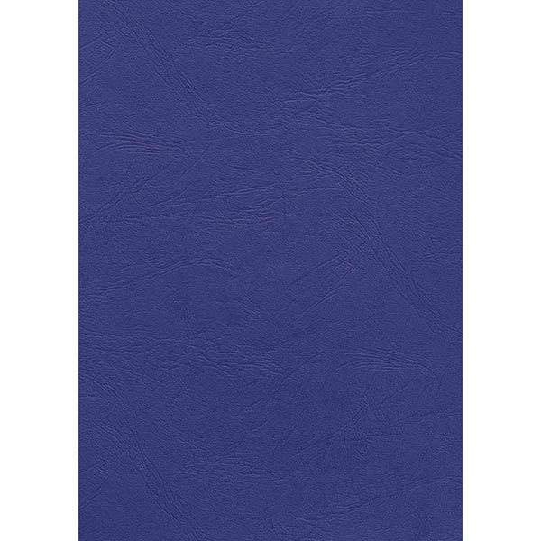 BINDING COVER GNS BASIC A4 350GSM LEATHERGRAIN BLUE PK100