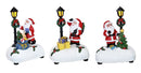 Deco LED Xmas 12cm Santa Lamp Scene 3 Asst Batt Rqd