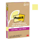Notes Post-It Super Sticky 101x152mm 4621r-4sscy Recy Lined Yellow Pk4 (PK)