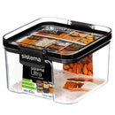 Food Container Sistema 460ml Ultra Square Clear/Black