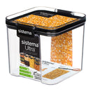Food Container Sistema 700ml Ultra Square Clear/Black