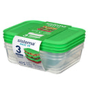 FOOD CONTAINER SISTEMA 1L NEST IT 3 PACK CLEAR