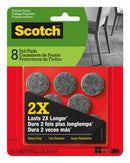 Felt Pads Scotch 25mm Sp870-Na Heavy Duty Round Grey Pk8