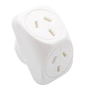 DOUBLE ADAPTOR MOKI ANGLED WHITE