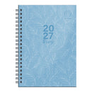 Diary 2027 Upward Fashion B6 3436-Blu H/C Wire-O Wtv Blue Sky