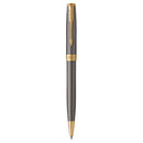 Pen Parker Sonnet Bp Grey Lacquer Gold Trim Med Tip