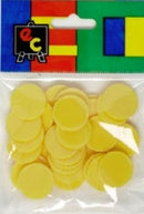 Toy Counters Small 20mm Yellow Pk30