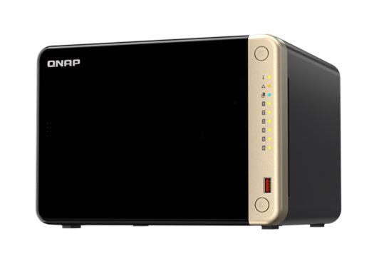 QNAP TS-664-8G 6-Bay desktop NAS, IntelÂ® CeleronÂ® N5105/N5095 quad-core, 8 GB onboard not expandable, 6 x 3.5'/2.5' SATA 6Gb/s drive bays