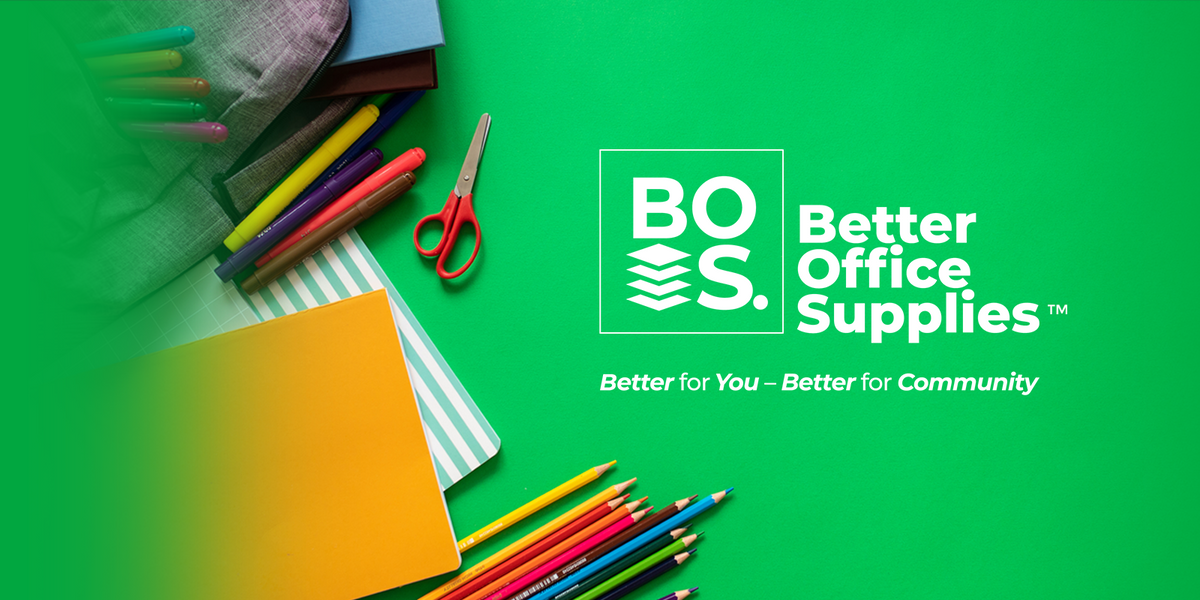 School Stationery with text saying Better Office Supplies