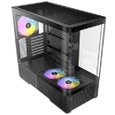 Antec C6 Curve ARGB, Mid Tower ATX case, tempered glass, 3 ARGB PWM fans, USB-C 10Gbps, GPU ≤450mm, CPU ≤180mm, 360mm radiator support