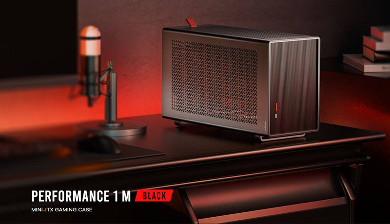 Antec Performance 1 M Black Mini-ITX Refined Aluminum Finish,  USB 3.1 Type-C, PCI-E Riser Cable included Compact Performance Case (LS)