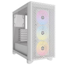 Corsair 3000D RGB AIRFLOW Mid-Tower PC Case - White, ATX, 360 GPU, 170 CPU cooler, 220 PSU, 3x AR120 RGB, 2x USB-A Gen 1