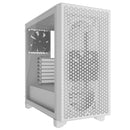 Corsair 3000D AIRFLOW Mid-Tower PC Case - White, ATX, 360mm GPU, 170mm CPU cooler, 220mm PSU, 360mm rad, 2x SP120, 2x USB-C 3.2 Gen 1