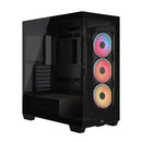 Corsair 3500X LX-R RGB iCUE LINK Mid-Tower PC Case - Black, E-ATX, Side 360mm Rad, Glass Panels, USB-C, RS ARGB Fans, 425mm GPU, iCUE LINK Ready