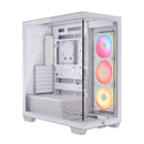 Corsair 3500X LX-R RGB iCUE LINK Mid-Tower PC Case - White, E-ATX, Side 360mm Rad, Glass Panels, USB-C, RS ARGB Fans, 425mm GPU, iCUE LINK Ready