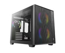 DeepCool CG330 MESH 3F High Airflow Dual Chamber Micro ATX Case, 3 Pre-Installed Fans, USB3.0 x1,USB2.0 x1,Type-C x1,Audio x1