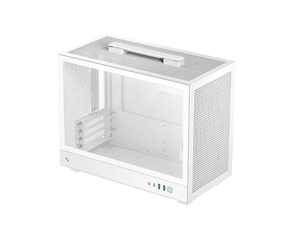 DeepCool CH160 PLUS WH Portable Micro-ATX Compact Case, USB3.0×2, Gen2 Type-C x1, Audio/Mic×1