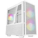 DeepCool CH360 Digital White Micro ATX Case, Digital Status Display, Tempered Glass Window,1x USB 3.0, 1x USB-C, HD Aud