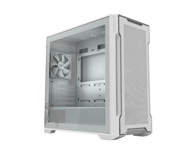 GIGABYTE C102 GLASS ICE Mid Tower case, H450x W210x D450 mm, White, 5 Expansion slots, 2x 3.5' Drive Support, 2 + 1 x 2.5' Drive Support, USB 3.0 x2