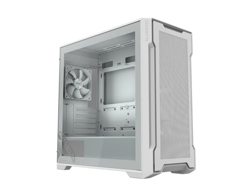 GIGABYTE C102 GLASS ICE Mid Tower case, H450x W210x D450 mm, White, 5 Expansion slots, 2x 3.5' Drive Support, 2 + 1 x 2.5' Drive Support, USB 3.0 x2