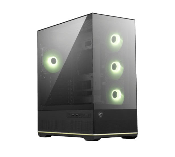 MSI MAG PANO 110R PZ  BLACK Micro ATX Case, 2 x USB 5Gbps , 1x USB C 20Gbps, 1 x Audio-Out / Mic,, 3x 2.5', 2x 3.5', Micro ATX / Mini ITX(NEW)