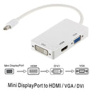 Astrotek 3 in1 Thunderbolt Mini DP DisplayPort to HDMI DVI VGA Hub Adapter Converter Cable for MacBook Air Mac Mini Microsoft Surface Pro 3/4/5