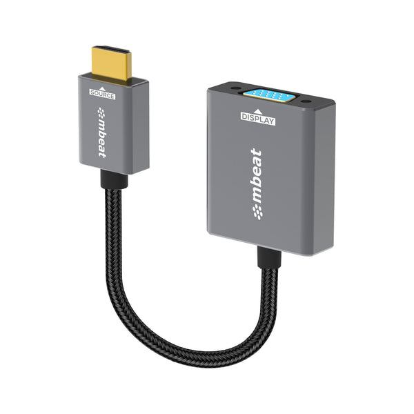 mbeat Tough Link HDMI to VGA Adapter  HDMI Support Version: 2.1  Cable Length: 15cm  Up to 1080p@60Hz (1920Ã—1080).Package Weight: 61.7g