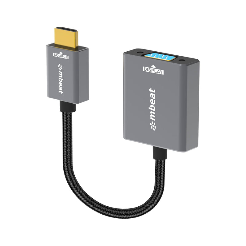 mbeat Tough Link HDMI to VGA Adapter  HDMI Support Version: 2.1  Cable Length: 15cm  Up to 1080p@60Hz (1920Ã—1080).Package Weight: 61.7g