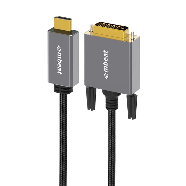 mbeat Tough Link 1.8m HDMI to DVI Cable  Up to 1080p@60Hz (1920Ã—1080)  Cable Length: 1.8m Package Weight: 163g