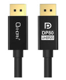 Oxhorn 4K DisplayPort 2.1 DP80 Cable 5m Male to Male V2.1 16K@60Hz Gold-Plated Aluminum High Speed VESA Certified for Gaming Monitor TV PC Laptop