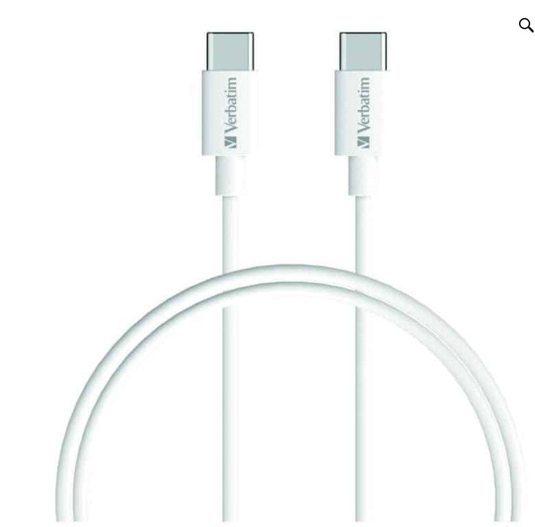 Verbatim Charge & Sync USB-C to USB-C Cable 1m - White (LS)