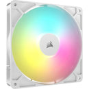Corsair RS140 ARGB 140mm PWM Fan - Single - White: 95.5 CFM, 1700 RPM, 36 dBA, 0.45A, RGB lighting, Static Pressure, Magnetic Dome Bearing