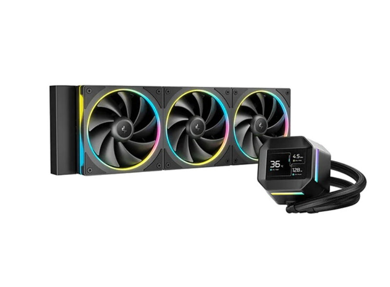 DeepCool LM360 ARGB Liquid Cooler Mini LCD Screen, 2.4' IPS, 320×240 Resolution , Intel LGA1851/1700/1200 + More, AMD AM5/AM4