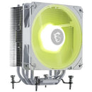 MSI MAG COREFROZR AA13 - WHITE – 120×120×25mm, 2070RPM, 62.6CFM, 30.1dBA, 4×Ø6mm, 152×121×94.5mm, ARGB, AM4/AM5, LGA1700/1851, PWM, 40Khrs, 1.44W