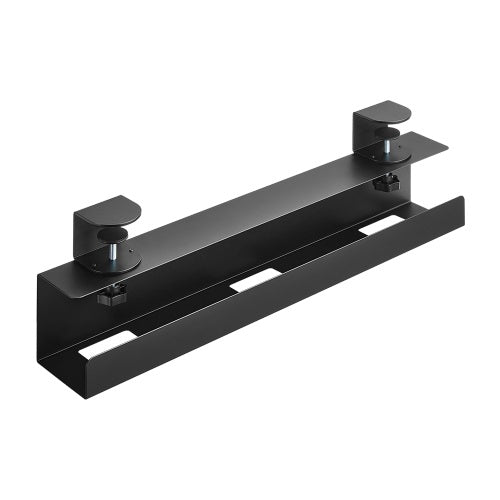 Brateck Clamp-On Under Desk Cable Tray --  Black 600x100x178mm, 5kg  (23.6'x3.9'x7') (LS)