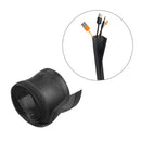 Brateck Flexible Cable Wrap Sleeve with Hook and Loop Fastener (135mm/5.3' Width) Material Polyester Dimensions 1000x135mm -  Black(LS)