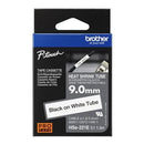 Brother HSE-221E 9.0MM BLACK ON WHITE HEAT SHRINK TUBE CATRIDGE 3:1 (compatible with PT-E300VP/E550WVP/D800W/P750W/P900W/P950NW)