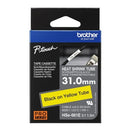 Brother HSE-661E - 31.0MM BLACK ON YELLOW HEAT SHRINK TUBE CATRIDGE 3:1 (compatible with PT-E300VP/E550WVP/D800W/P750W/P900W/P950NW)