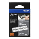 Brother 18mm Black on White Security TZE Tape