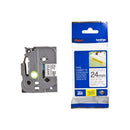 Brother 24mm Strong TZ Tape Black on Clear Adhesive