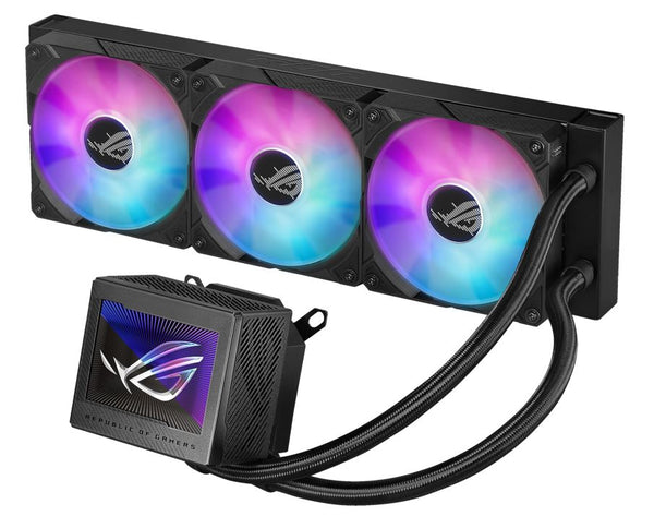 ASUS ROG RYUJIN III 360 ARGB All-In-One Liquid CPU Cooler, 3.5' LCD, 3x ROG 120mm ARGB Radiator Fans