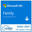 Microsoft ESD - Microsoft 365 Family / Home Digital License for 1 PC 1 Year Subscription - ESD Product Key Via Leader CSP Portal - No Refund