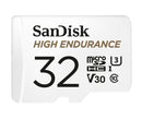SanDisk High Endurance 32GB microSD 100MB/s 40MB/s 2.5K hrs 4K UHD C10 U3 V30 -40°C to 85°C Heat Freeze Shock Temp Water X-ray Proof SD Adapter >16GB