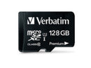 Verbatim Micro SDXC 128GB (Class 10 UHS-I) w Adaptor - 600x,  90 MB/Second, High Capacity and fast transfer. Mobile, Camera, Backup. Water Resistant