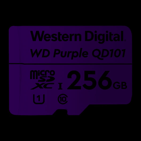 Western Digital WD Purple 256GB MicroSDXC Card 24/7 -25Â°C to 85Â°C Weather & Humidity Resistant for Surveillance IP Cameras mDVRs NVR Dash Cams Drones