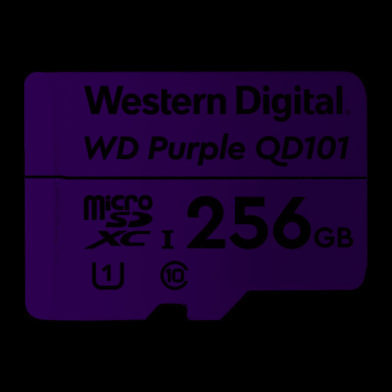 Western Digital WD Purple 256GB MicroSDXC Card 24/7 -25Â°C to 85Â°C Weather & Humidity Resistant for Surveillance IP Cameras mDVRs NVR Dash Cams Drones