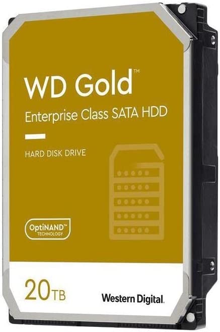 Western Digital Gold 20TB 3.5' Enterprise Class SATA 6 Gb/s HDD 7200 RPM Cache Size 512MB 5-Year Limited Warranty (LS)