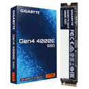 GIGABYTE Gen4 4000E SSD 1TB,  PCI Express 4.0x4, M.2, 1000GB,  Up to 4000 MB/s, 3900 MB/s, MTBF 1.5M hours, 3 y Warranty